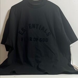 Essentials Fear of God Black T-Shirt Men Small
